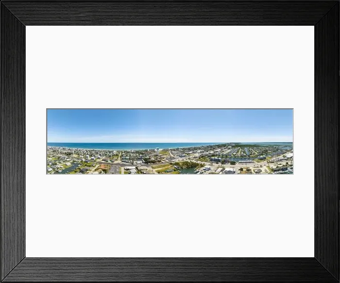 Framed Print : Aerial panorama drone photo Atlantic Beach NC Outer Banks Framed Print : Aerial panorama drone photo Atlantic Beach NC Outer Banks