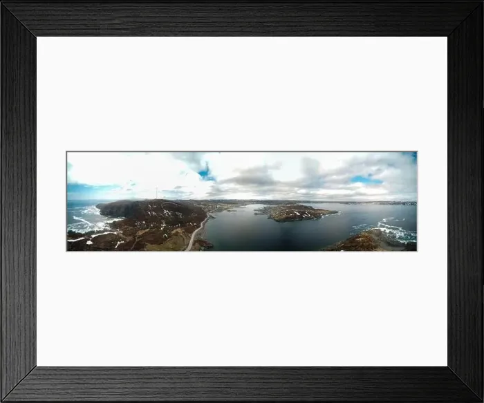 Framed Print : Drone photos showing the landscape of St Anthonys Newfoundland Framed Print : Drone photos showing the landscape of St Anthonys Newfoundland