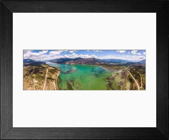 Framed Print : Incredibly beautiful lake in northern British Columbia taken by a drone. Summer in Canada Framed Print : Incredibly beautiful lake in northern British Columbia taken by a drone. Summer in Canada