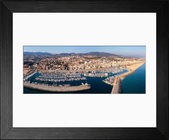 Framed Print : Bird's eye view of El Masnou, province of Barcelona, Catalonia, Spain Framed Print : Bird's eye view of El Masnou, province of Barcelona, Catalonia, Spain