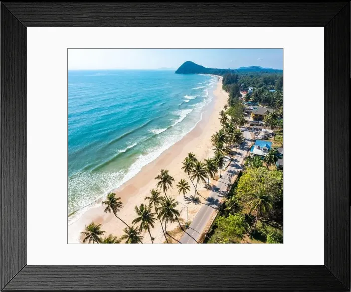 Framed Print : Running Bull Beach or Hat Thung Wua Laen in Chumphon, Thailand