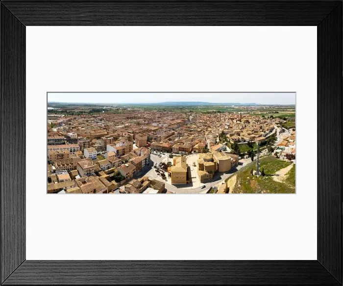 Framed Print : View from drone of Ejea de los Caballeros with Church of Virgen de la Oliva Framed Print : View from drone of Ejea de los Caballeros with Church of Virgen de la Oliva