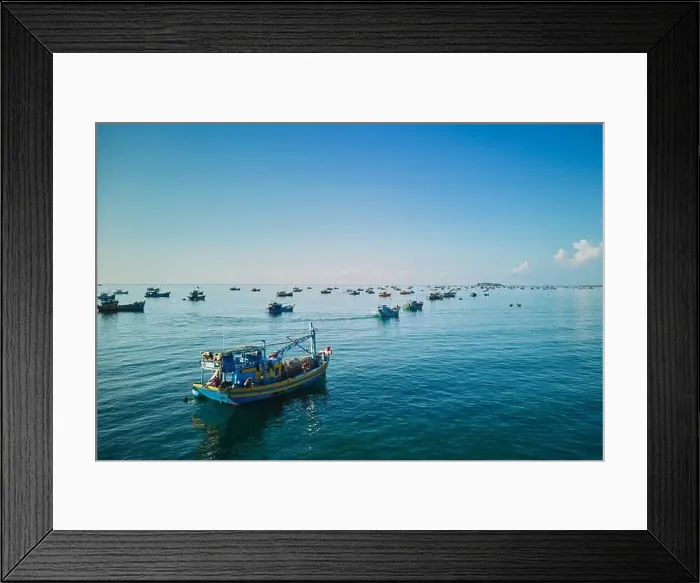 Framed Print : June 18, 2022: dawn in Mui Ne fishing village, Phan Thiet city, Binh Thuan province, Vietnam Framed Print : June 18, 2022: dawn in Mui Ne fishing village, Phan Thiet city, Binh Thuan province, Vietnam