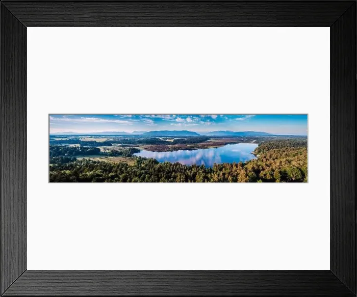 Framed Print : Kirchsee Lake, Kloster Reutberg, Bavarian Alps 4K Aerial Drone flight