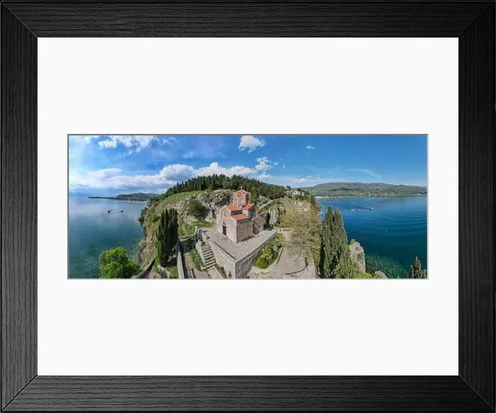 Framed Print : Drone view at the town of Ohrid on Macedonia Framed Print : Drone view at the town of Ohrid on Macedonia