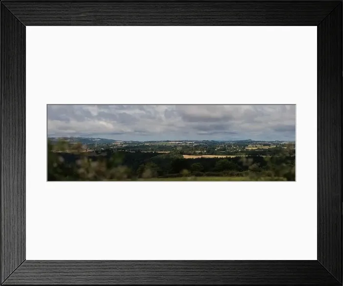 Framed Print : Panoramic farmland landscape with field and tree in Aveyron france Framed Print : Panoramic farmland landscape with field and tree in Aveyron france