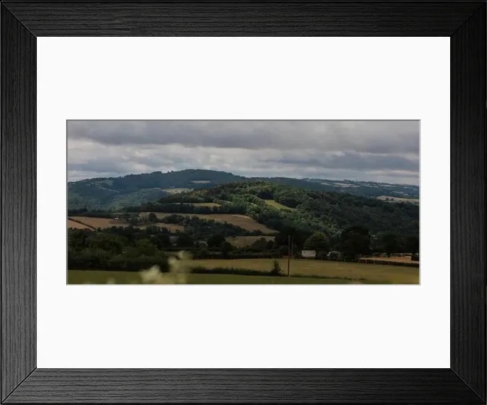 Framed Print : Panoramic farmland landscape with field and tree in Aveyron france Framed Print : Panoramic farmland landscape with field and tree in Aveyron france