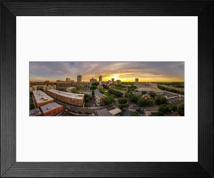 Framed Print : Aerial view of downtown New Brunswick Framed Print : Aerial view of downtown New Brunswick