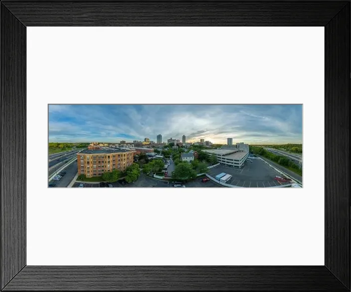 Framed Print : Aerial panoramic view of downtown New Brunswick Framed Print : Aerial panoramic view of downtown New Brunswick