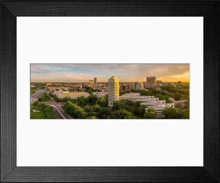Framed Print : Aerial view of downtown New Brunswick Framed Print : Aerial view of downtown New Brunswick