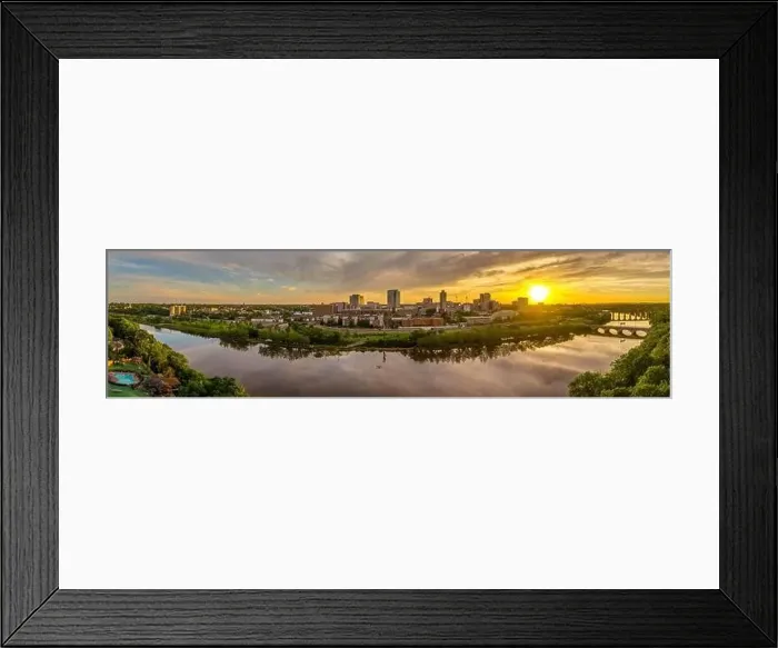 Framed Print : Aerial view of downtown New Brunswick and Rutgers University as the sun sets behind the high rise buildings Framed Print : Aerial view of downtown New Brunswick and Rutgers University as the sun sets behind the high rise buildings