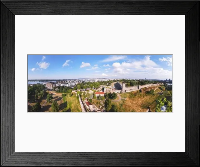 Framed Print : Aerial panorama of Kalemegdan park in summer Framed Print : Aerial panorama of Kalemegdan park in summer