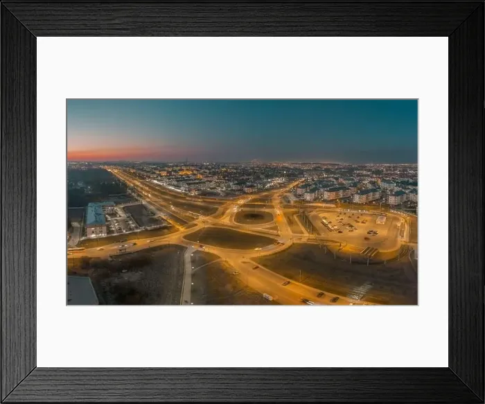 Framed Print : gdansk city at night