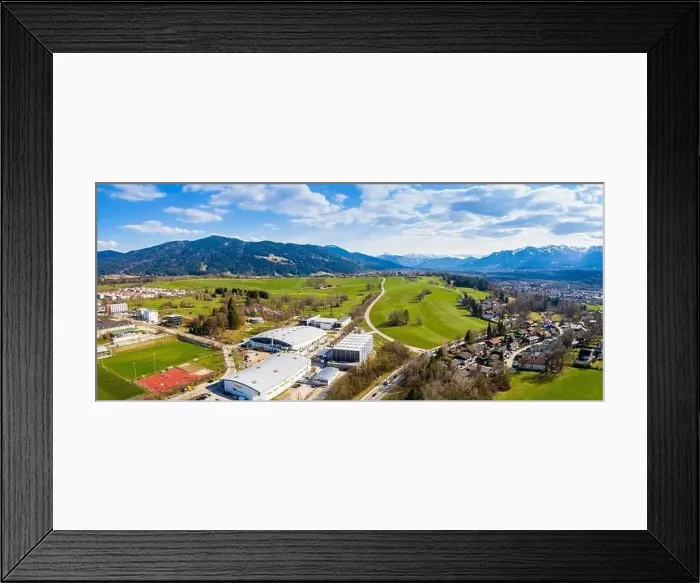 Framed Print : Bad Toelz Aerial Panorama. Bavarian Alps. Karwendel Framed Print : Bad Toelz Aerial Panorama. Bavarian Alps. Karwendel