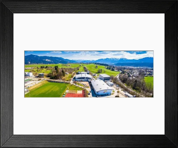 Framed Print : Bad Toelz Aerial Panorama. Bavarian Alps. Karwendel Framed Print : Bad Toelz Aerial Panorama. Bavarian Alps. Karwendel