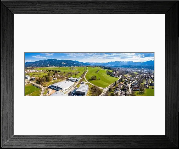 Framed Print : Bad Toelz Aerial Panorama. Bavarian Alps. Karwendel Framed Print : Bad Toelz Aerial Panorama. Bavarian Alps. Karwendel