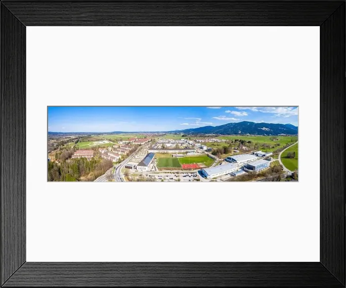 Framed Print : Bad Toelz Aerial Panorama. Bavarian Alps. Karwendel Framed Print : Bad Toelz Aerial Panorama. Bavarian Alps. Karwendel