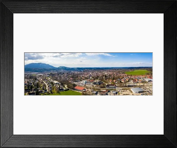 Framed Print : Bad Toelz Aerial Panorama. Bavarian Alps. Karwendel Framed Print : Bad Toelz Aerial Panorama. Bavarian Alps. Karwendel
