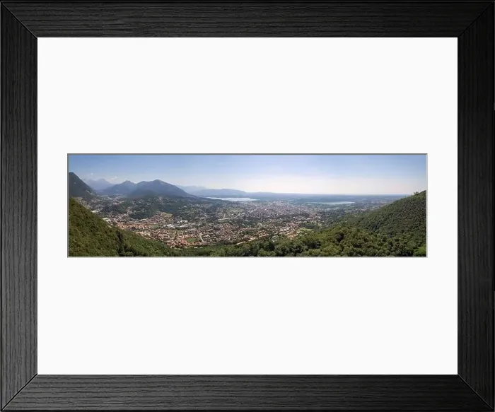 Framed Print : Aerial View - Landscape of Como and small alpine lakes in the background - Como, Lombardy, Italy Framed Print : Aerial View - Landscape of Como and small alpine lakes in the background - Como, Lombardy, Italy