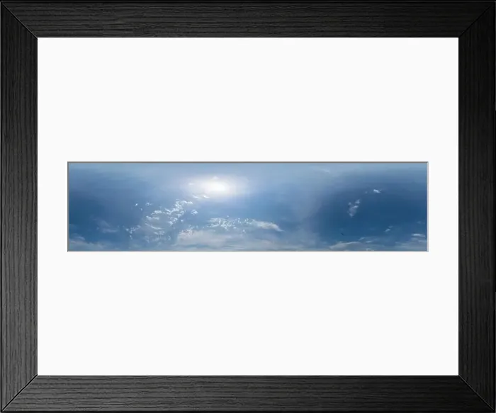 Framed Print : Sky panorama with Cirrus clouds in Seamless spherical equirectangular format Framed Print : Sky panorama with Cirrus clouds in Seamless spherical equirectangular format