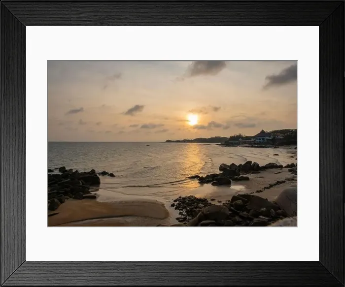 Framed Print : Sunset on the beach of Vung Tau city, Vietnam Framed Print : Sunset on the beach of Vung Tau city, Vietnam
