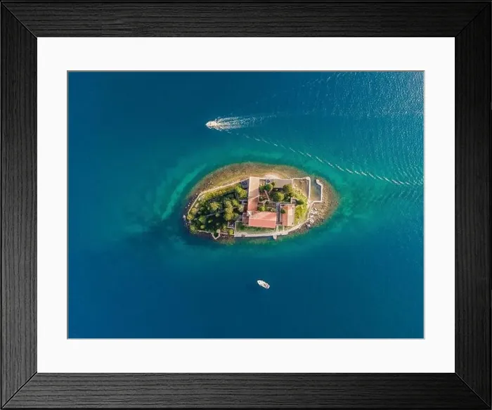 Framed Print : Aerophotography. View from flying drone Framed Print : Aerophotography. View from flying drone