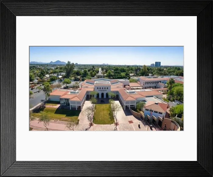 Framed Print : Aerial View Of Garden Of Heard Museum In Phoenix, Arizona Framed Print : Aerial View Of Garden Of Heard Museum In Phoenix, Arizona