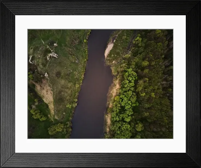 Framed Print : Aerial view of iver Sluch in Gubkiv, Rivne region, travel destinations in Ukraine Framed Print : Aerial view of iver Sluch in Gubkiv, Rivne region, travel destinations in Ukraine