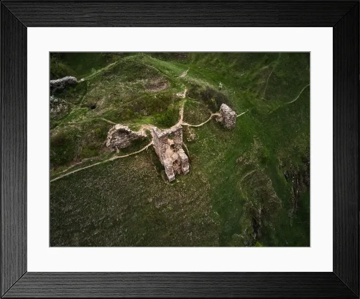 Framed Print : Aerial view of ruins of the castle in Gubkiv, Rivne region, near river Sluch. Travel destinations in Ukraine Framed Print : Aerial view of ruins of the castle in Gubkiv, Rivne region, near river Sluch. Travel destinations in Ukraine
