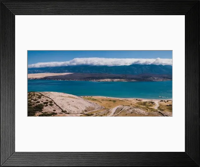Framed Print : Drone flight over the beautiful island of Pag in Croatia, simuni, novalja, zrece beach Framed Print : Drone flight over the beautiful island of Pag in Croatia, simuni, novalja, zrece beach