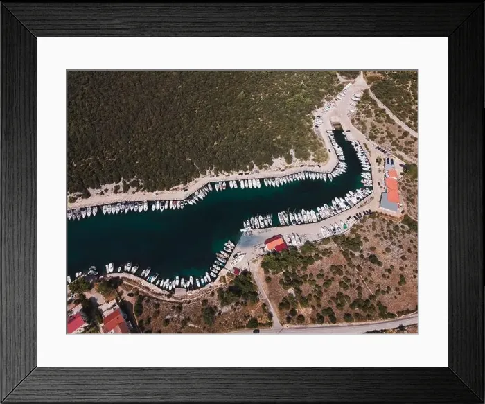 Framed Print : Drone flight over the beautiful island of Pag in Croatia, simuni, novalja, zrece beach Framed Print : Drone flight over the beautiful island of Pag in Croatia, simuni, novalja, zrece beach