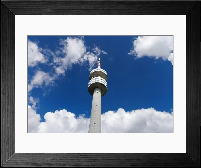 Framed Print : The high tourist observation tower Snezhana on the mountain peak of Snezhana covered with evergreen spruce dense Framed Print : The high tourist observation tower Snezhana on the mountain peak of Snezhana covered with evergreen spruce dense