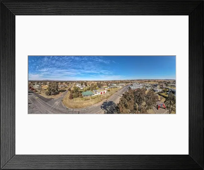 Framed Print : Aerial View at Deepwater, NSW, 2371, Australia, view of the town, buildings and surroundings Framed Print : Aerial View at Deepwater, NSW, 2371, Australia, view of the town, buildings and surroundings