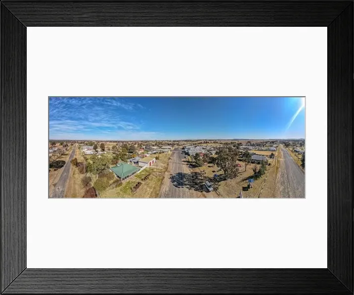 Framed Print : Aerial View at Deepwater, NSW, 2371, Australia, view of the town, buildings and surroundings Framed Print : Aerial View at Deepwater, NSW, 2371, Australia, view of the town, buildings and surroundings