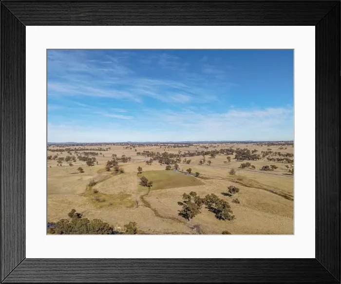 Framed Print : Aerial View at Deepwater, NSW, 2371, Australia, view of the town, buildings and surroundings Framed Print : Aerial View at Deepwater, NSW, 2371, Australia, view of the town, buildings and surroundings