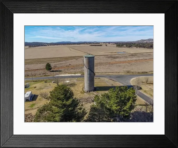 Framed Print : Aerial View at Deepwater, NSW, 2371, Australia, view of the town, buildings and surroundings Framed Print : Aerial View at Deepwater, NSW, 2371, Australia, view of the town, buildings and surroundings