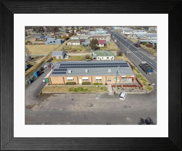 Framed Print : Aerial View at Deepwater, NSW, 2371, Australia, view of the town, buildings and surroundings Framed Print : Aerial View at Deepwater, NSW, 2371, Australia, view of the town, buildings and surroundings