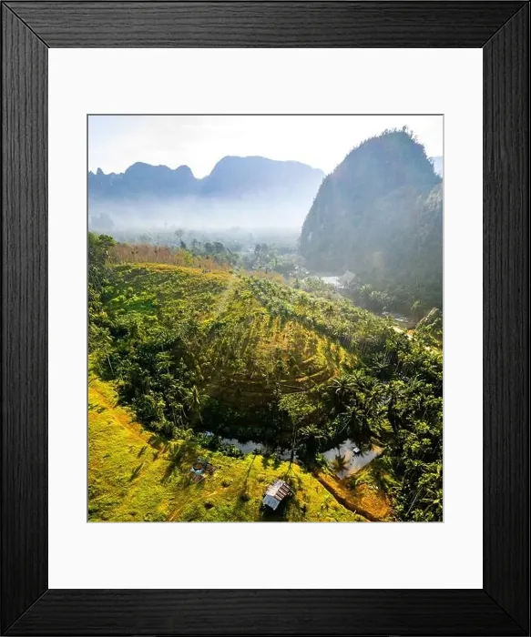 Framed Print : Rice terraces near Doi Tapang viewpoint in Chumphon, Thailand Framed Print : Rice terraces near Doi Tapang viewpoint in Chumphon, Thailand
