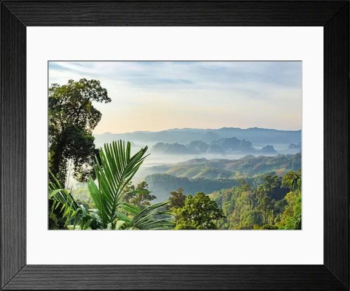Framed Print : Rice terraces near Doi Tapang viewpoint in Chumphon, Thailand