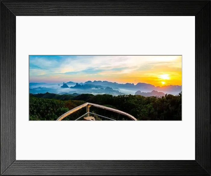 Framed Print : Rice terraces near Doi Tapang viewpoint in Chumphon, Thailand