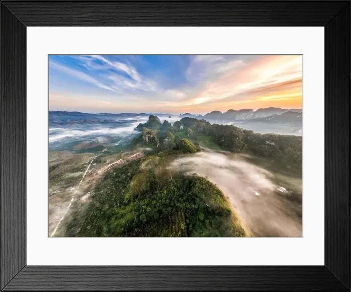 Framed Print : Rice terraces near Doi Tapang viewpoint in Chumphon, Thailand Framed Print : Rice terraces near Doi Tapang viewpoint in Chumphon, Thailand