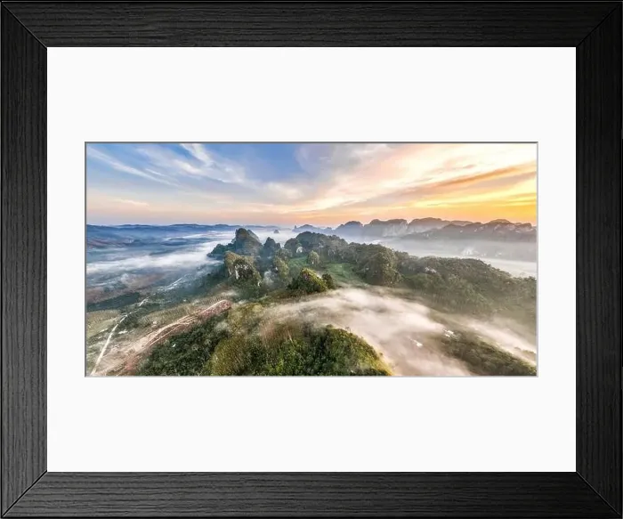Framed Print : Rice terraces near Doi Tapang viewpoint in Chumphon, Thailand Framed Print : Rice terraces near Doi Tapang viewpoint in Chumphon, Thailand