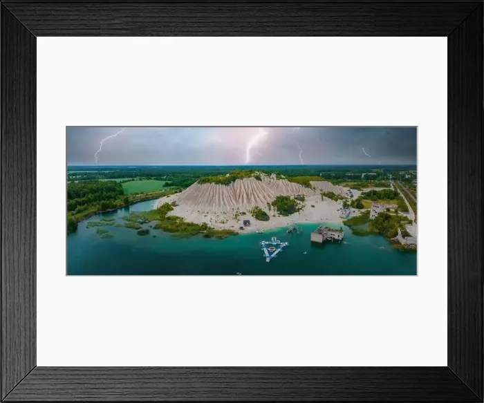 Framed Print : Abandoned quarry for extraction of limestone. Beautiful nature, attraction in Estonia Framed Print : Abandoned quarry for extraction of limestone. Beautiful nature, attraction in Estonia
