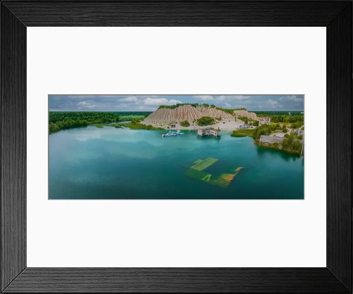 Framed Print : Abandoned quarry for extraction of limestone. Beautiful nature, attraction in Estonia Framed Print : Abandoned quarry for extraction of limestone. Beautiful nature, attraction in Estonia