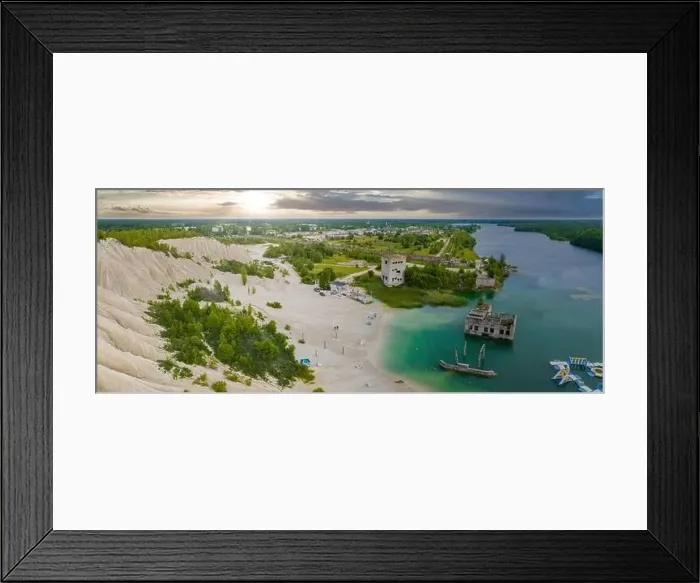 Framed Print : Abandoned quarry for extraction of limestone. Beautiful nature, attraction in Estonia Framed Print : Abandoned quarry for extraction of limestone. Beautiful nature, attraction in Estonia