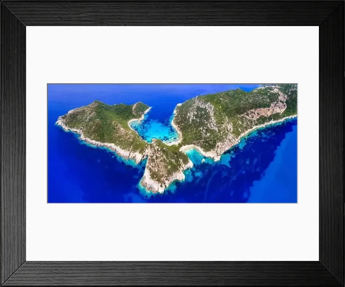 Framed Print : Greece nature scenery. most scenic beaches of Corful island Framed Print : Greece nature scenery. most scenic beaches of Corful island