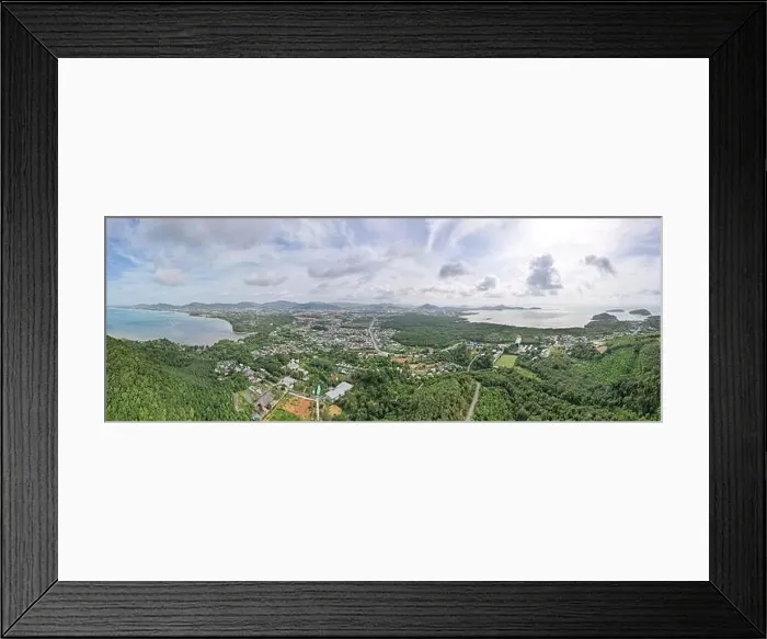 Framed Print : Panorama view Aerial view of Phuket island Thailand from Drone camera High angle view Framed Print : Panorama view Aerial view of Phuket island Thailand from Drone camera High angle view
