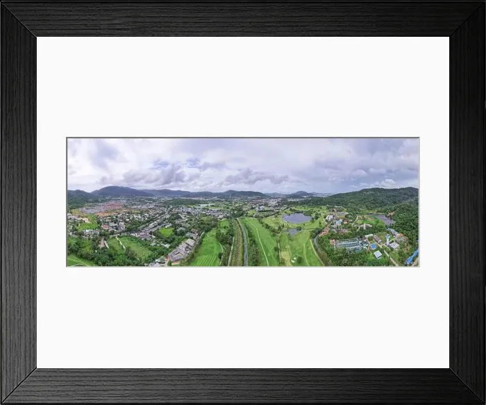 Framed Print : Panorama view Aerial view of Kathu district Phuket Thailand from Drone camera High angle view Framed Print : Panorama view Aerial view of Kathu district Phuket Thailand from Drone camera High angle view