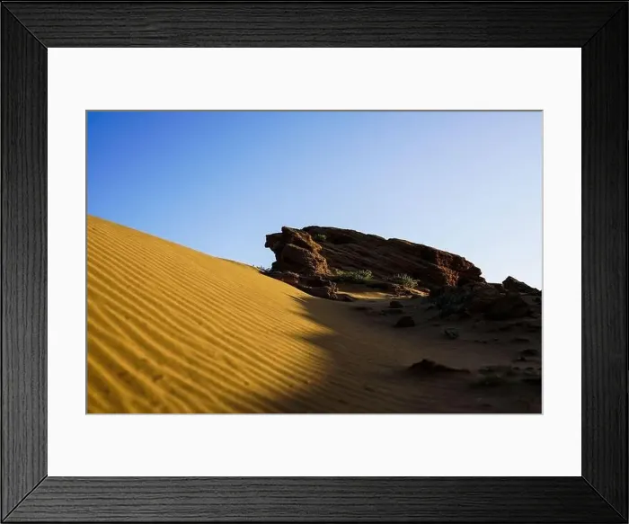 Framed Print : Sand dunes in the desert, Morocco Framed Print : Sand dunes in the desert, Morocco