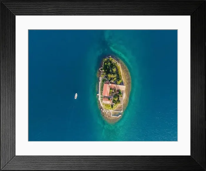 Framed Print : Aerophotography. View from flying drone Framed Print : Aerophotography. View from flying drone